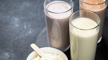 Image of protein shakes